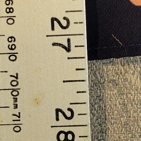 LC Lauren Conrad Navy & Polka Dot Sleeveless Pleated Neckline Blouse Size Medium - Picture 5 of 8